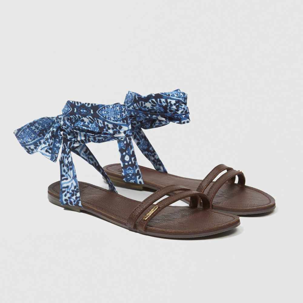 Abercrombie & Fitch Tie Up Flat Sandals